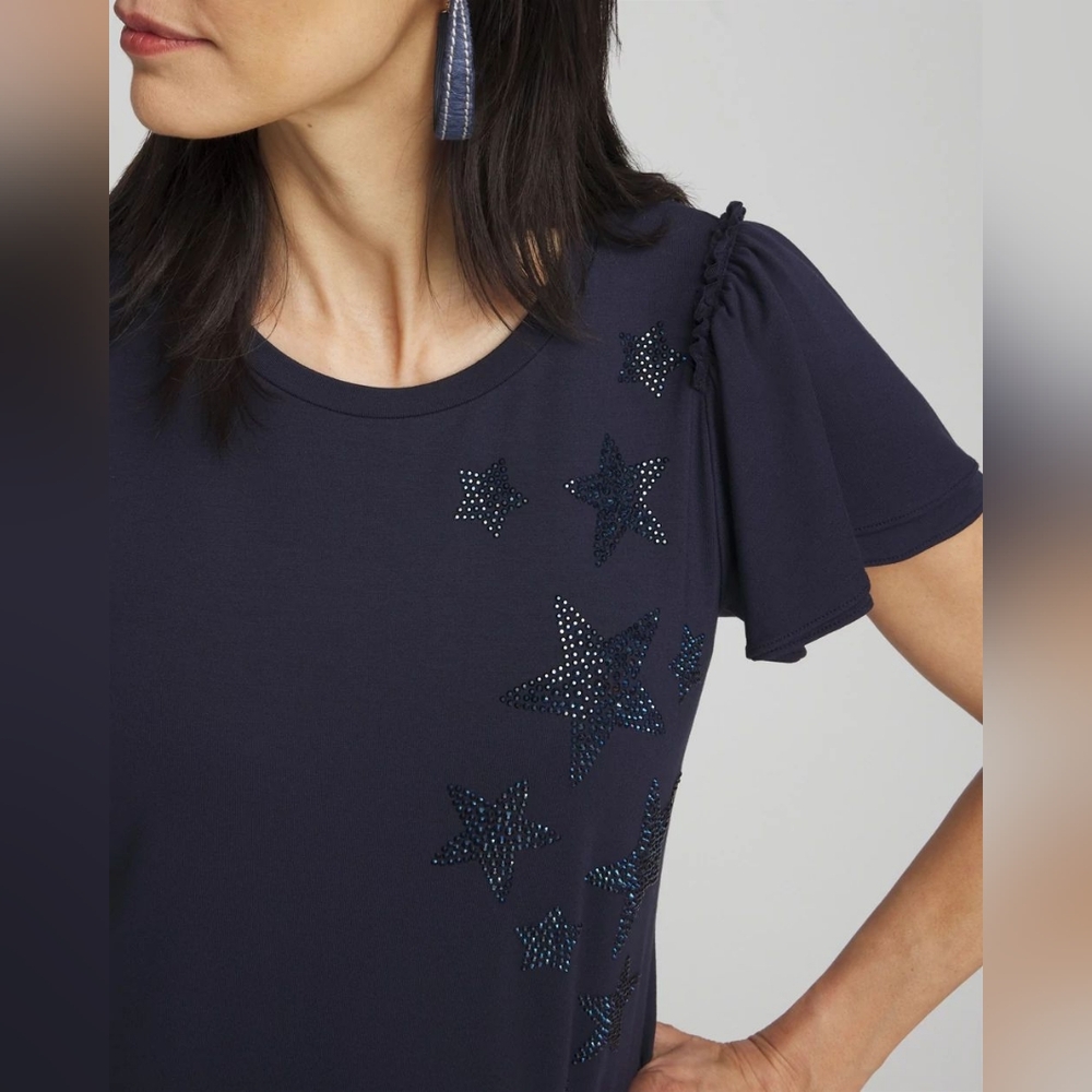 CHICO'S | Embellished Star Tee - Picture 4 of 13
